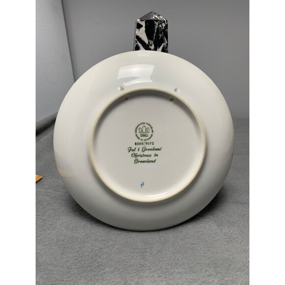 B&G Copenhagen Porcelain Christmas In Greenland Collector Plate 1972 Blue & Whit - Picture 3 of 7